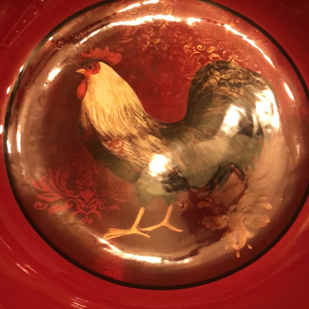Certified International Susan Winget~Large Rooster Bowl~13.25” x 3”~Beautiful~ - Picture 2 of 4